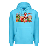 Ocean Blue christmas coffee cups Premium Hoodie - Zillion Design Studio