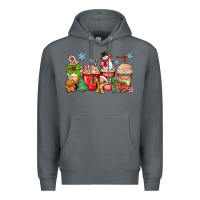 Rock christmas coffee cups Premium Hoodie - Zillion Design Studio