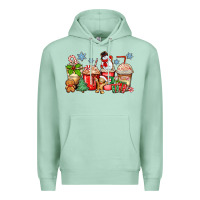 Seafoam christmas coffee cups Premium Hoodie - Zillion Design Studio
