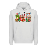 Dove Grey christmas coffee cups Premium Hoodie - Zillion Design Studio