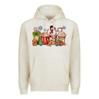Oatmeal Heather christmas coffee cups Premium Hoodie - Zillion Design Studio