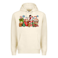 Tofu christmas coffee cups Premium Hoodie - Zillion Design Studio