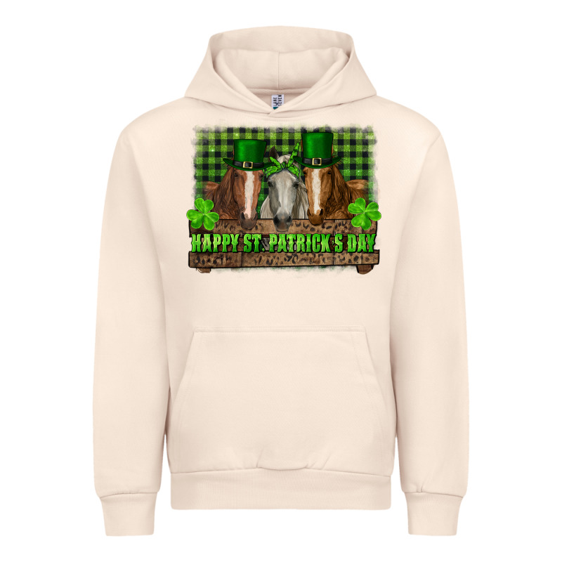 Happy St. Patrick's Day Horses With Leprechaun Hat And Bandana Urban Hoodie by RanaPortraitStore | Teevron