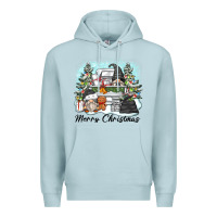 Blue Mist merry christmas gnomes Premium Hoodie - Zillion Design Studio