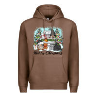 Chestnut merry christmas gnomes Premium Hoodie - Zillion Design Studio