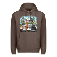 Coffee merry christmas gnomes Premium Hoodie - Zillion Design Studio
