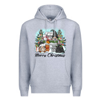 Heather Grey merry christmas gnomes Premium Hoodie - Zillion Design Studio