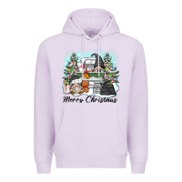 Lilac merry christmas gnomes Premium Hoodie - Zillion Design Studio
