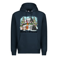 Navy merry christmas gnomes Premium Hoodie - Zillion Design Studio
