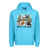 Ocean Blue merry christmas gnomes Premium Hoodie - Zillion Design Studio