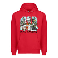 Red merry christmas gnomes Premium Hoodie - Zillion Design Studio