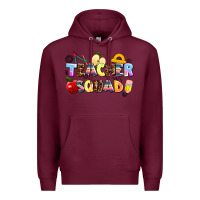 Burgundy teacher squad Premium Hoodie - AdoDesignShop