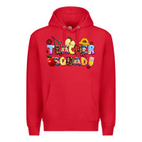 Red teacher squad Premium Hoodie - AdoDesignShop