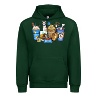 Forest Green siberian husky coffee cups Urban Hoodie - Zillion Design Studio