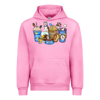 Fuchsia Pink siberian husky coffee cups Urban Hoodie - Zillion Design Studio