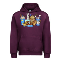 Mauve Wine siberian husky coffee cups Urban Hoodie - Zillion Design Studio