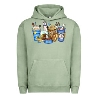 Pigment Oil Green siberian husky coffee cups Urban Hoodie - Zillion Design Studio