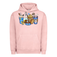 Pigment Salmon siberian husky coffee cups Urban Hoodie - Zillion Design Studio