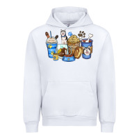 White siberian husky coffee cups Urban Hoodie - Zillion Design Studio