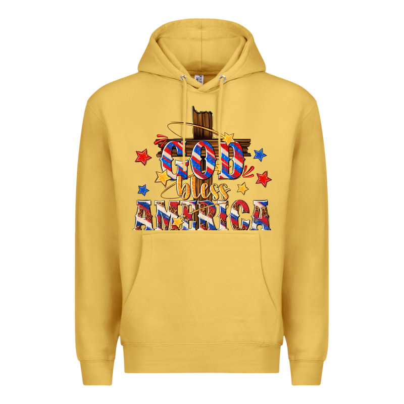 God Bless America Premium Hoodie by texasbilliewilder | Teevron