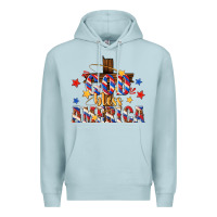 Blue Mist god bless america Premium Hoodie - texasbilliewilder