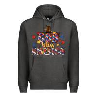 Charcoal Heather god bless america Premium Hoodie - texasbilliewilder