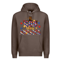 Coffee god bless america Premium Hoodie - texasbilliewilder