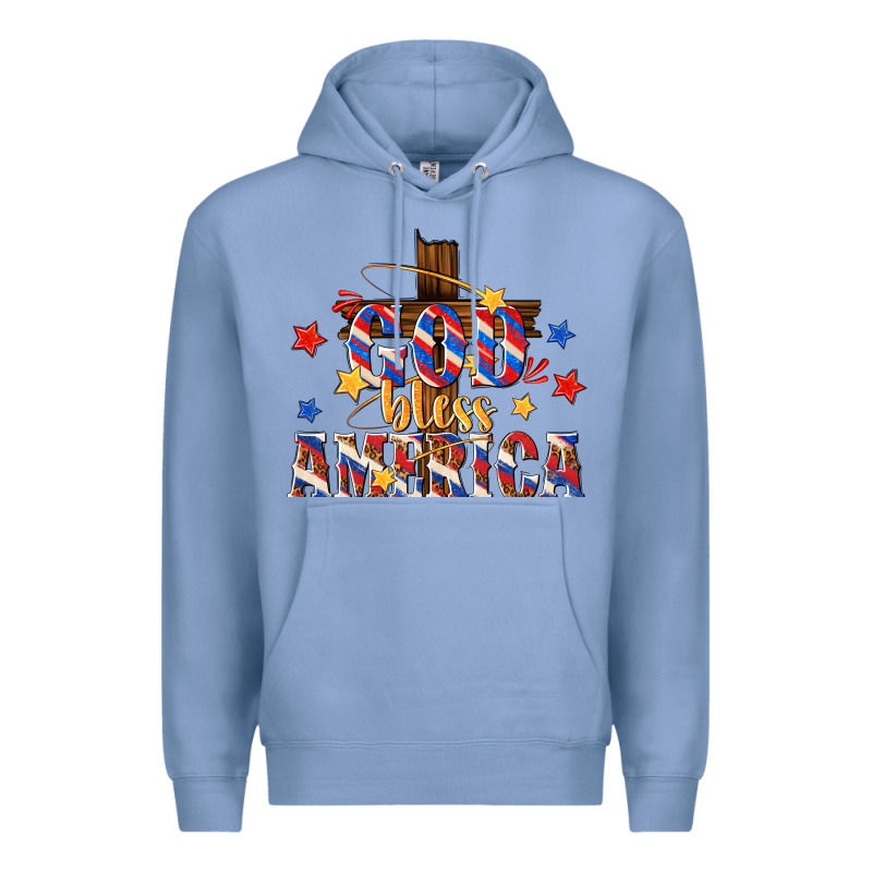 God Bless America Premium Hoodie by texasbilliewilder | Teevron