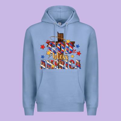 God Bless America Premium Hoodie Designed By Texasbilliewilder