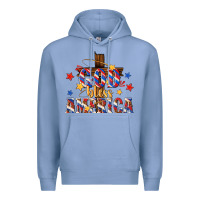 Colony Blue god bless america Premium Hoodie - texasbilliewilder