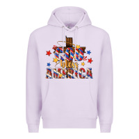 Lilac god bless america Premium Hoodie - texasbilliewilder