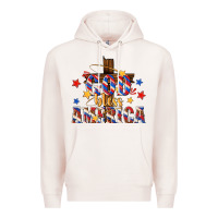 Pale Pink god bless america Premium Hoodie - texasbilliewilder