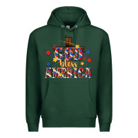 Sports Green god bless america Premium Hoodie - texasbilliewilder