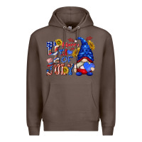 Coffee happy 4 th of july Premium Hoodie - texasbilliewilder