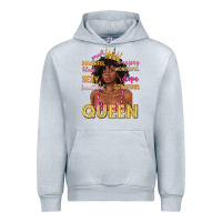Heather Grey queen afro woman Urban Hoodie - texasbilliewilder
