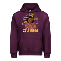 Mauve Wine queen afro woman Urban Hoodie - texasbilliewilder