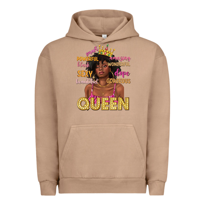 Queen Afro Woman Urban Hoodie by texasbilliewilder | Teevron