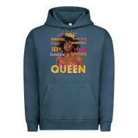 Pigment Midnight Navy queen afro woman Urban Hoodie - texasbilliewilder