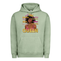 Pigment Oil Green queen afro woman Urban Hoodie - texasbilliewilder