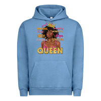 Pigment Pebble Blue queen afro woman Urban Hoodie - texasbilliewilder