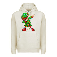 Oatmeal Heather dabbing elf Premium Hoodie - Zillion Design Studio