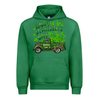 Emerald Happy st. patrick's day shamrock farm truck Urban Hoodie - RanaPortraitStore