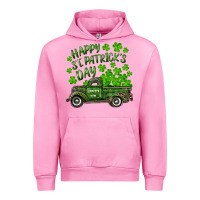 Happy St. Patrick's Day Shamrock Farm Truck Urban Hoodie | Teevron
