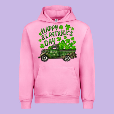 Urban Hoodie Happy st. patrick's day shamrock farm truck