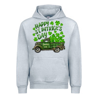 Heather Grey Happy st. patrick's day shamrock farm truck Urban Hoodie - RanaPortraitStore