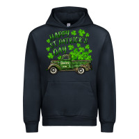 Navy Happy st. patrick's day shamrock farm truck Urban Hoodie - RanaPortraitStore