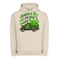 Pigment French Oak Happy st. patrick's day shamrock farm truck Urban Hoodie - RanaPortraitStore