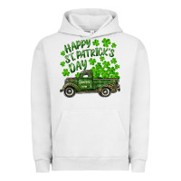 Pigment Lunar Rock Happy st. patrick's day shamrock farm truck Urban Hoodie - RanaPortraitStore