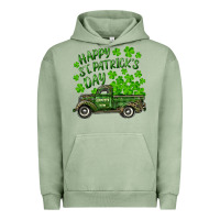 Pigment Oil Green Happy st. patrick's day shamrock farm truck Urban Hoodie - RanaPortraitStore