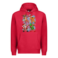 Cardinal dabbing christmas Premium Hoodie - Zillion Design Studio